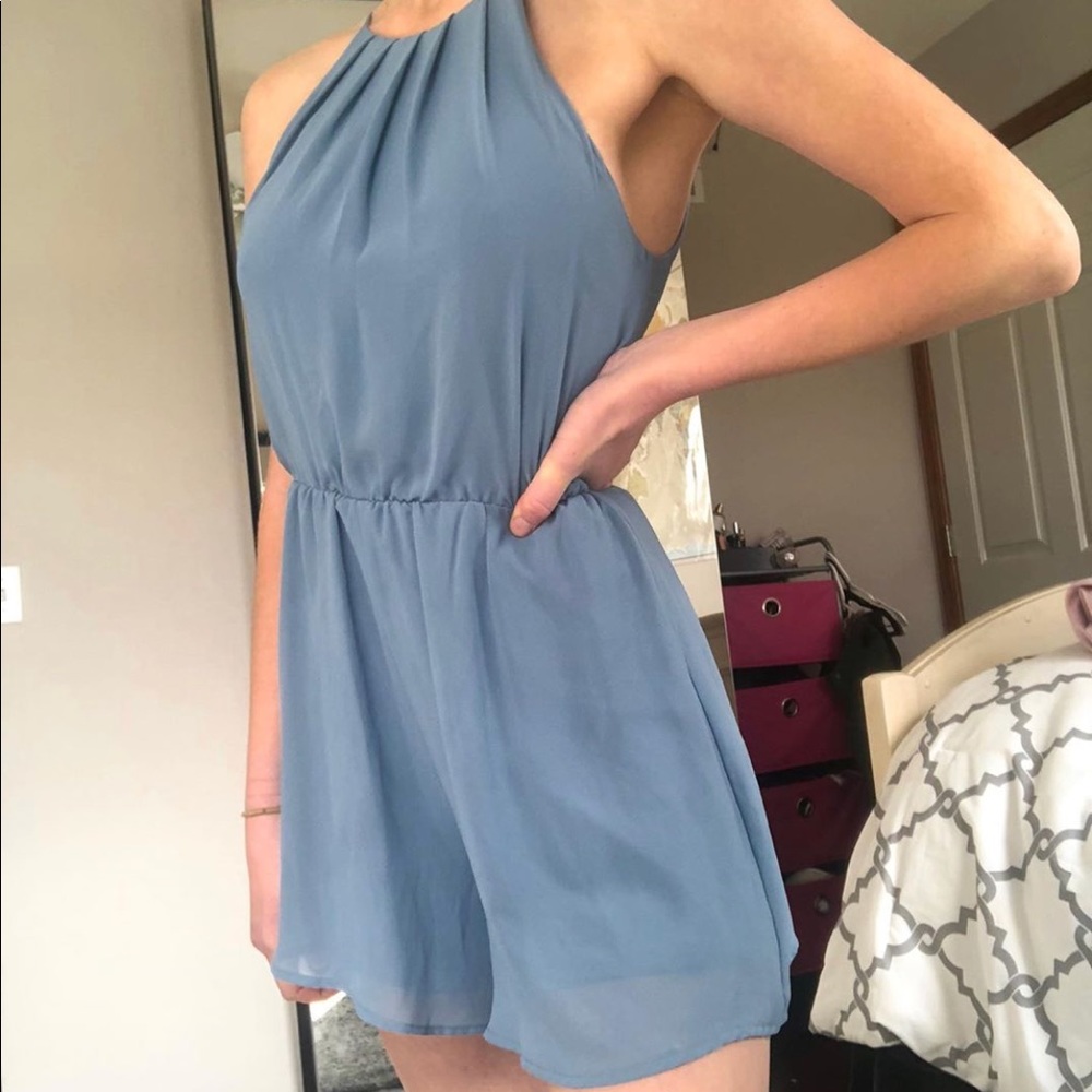 Dry Goods blue flowy romper